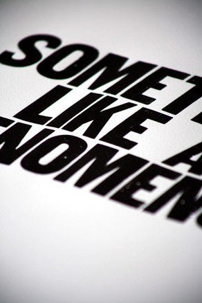 Image showing letterpress poster "Something Like a Phenomenon"