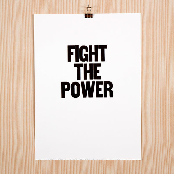 Image showing letterpress poster "Fight the Power"